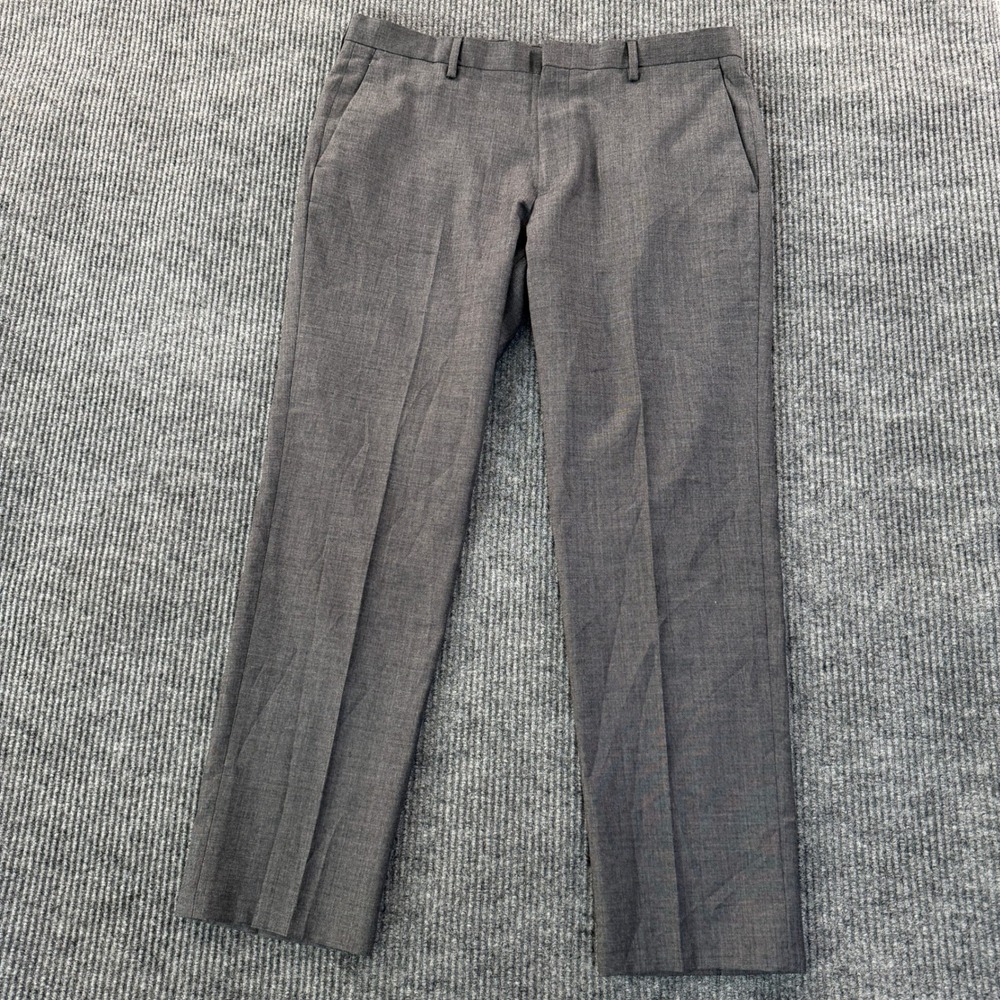J.Crew Ludlow Slim Dress Pants Men 35x30 Gray Heather Wool Blend Suit Trousers